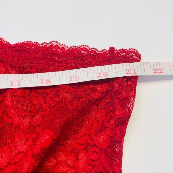 Torrid Simply All Over Lace Romper Sexy Womens Plus Size 2 2X Jester Red NEW - Picture 9 of 13